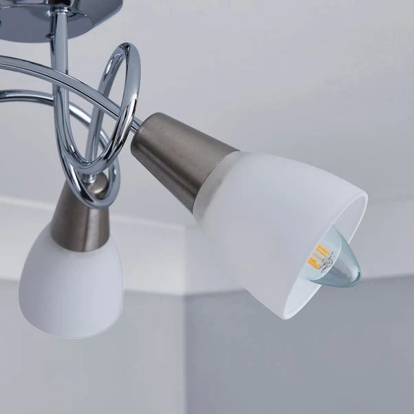 Dunelm Smithson 3 Light Chrome Ceiling Fitting 3 Dunelm Smithson 3 Light Chrome Ceiling Fitting - Image 3