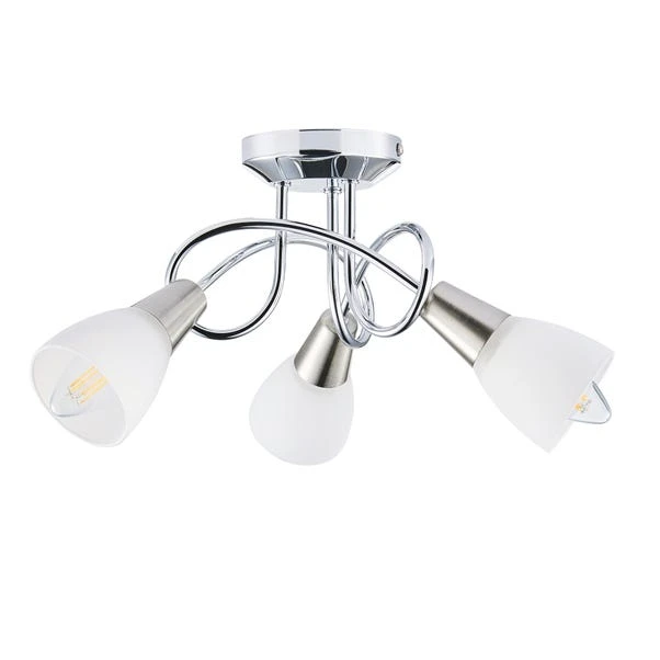 Dunelm Smithson 3 Light Chrome Ceiling Fitting 5 Dunelm Smithson 3 Light Chrome Ceiling Fitting - Image 5