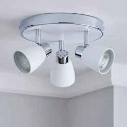 Alternative view of Masterlite Alto 3 Light Matt White Spotlight