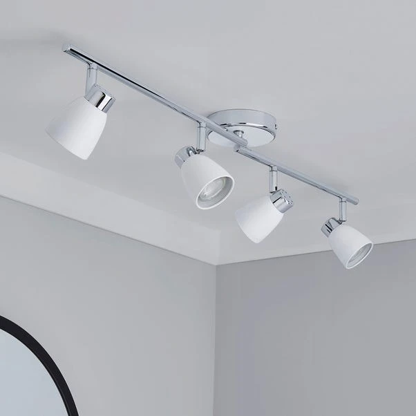 Masterlite Alto 4 Light Matt White Spotlight Bar 2 Masterlite Alto 4 Light Matt White Spotlight Bar - Image 2