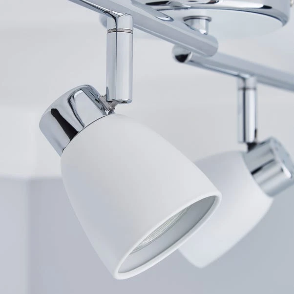 Masterlite Alto 4 Light Matt White Spotlight Bar 3 Masterlite Alto 4 Light Matt White Spotlight Bar - Image 3