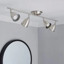 Alternative view of Masterlite Filbert 4 Light Hammered Chrome Spotlight