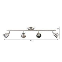 Masterlite Filbert 4 Light Hammered Chrome Spotlight -Lava Lamp Shop 1000081733 alt06