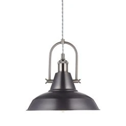 Dunelm Lucas Industrial 1 Light Pendant Pewter Ceiling Fitting -Lava Lamp Shop 1000084135 alt05