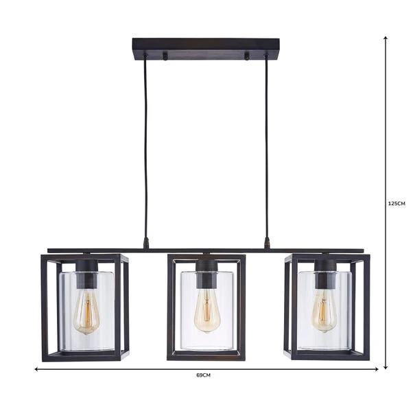Dunelm London Industrial 3 Light Bronze Diner Ceiling Fitting 6 Dunelm London Industrial 3 Light Bronze Diner Ceiling Fitting - Image 6