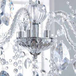 Dunelm Marie Therese 5 Light Integrated LED Chrome Chandelier -Lava Lamp Shop 1000111924 alt02