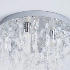 Dunelm Bel Air 3 Light Glass Bathroom Flush Ceiling Fitting -Lava Lamp Shop 1000119702 alt03