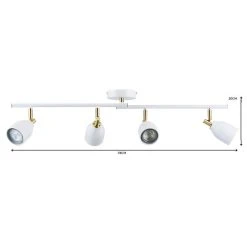 Dunelm Clio 4 Light White Spotlight Bar -Lava Lamp Shop 1000119712 alt06