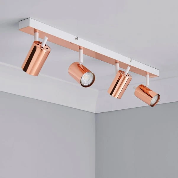 Dunelm Carter 4 Light Copper Spotlight 2 Dunelm Carter 4 Light Copper Spotlight - Image 2