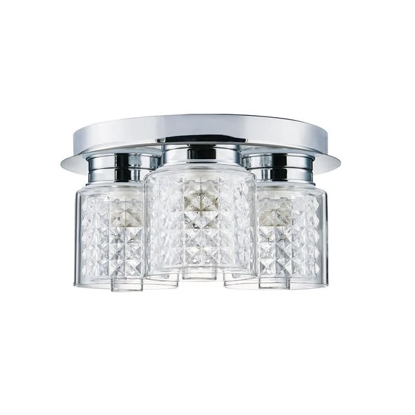 Dunelm Hylton 3 Light Glass Bathroom Flush Ceiling Fitting 5 Dunelm Hylton 3 Light Glass Bathroom Flush Ceiling Fitting - Image 5