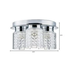 Dunelm Hylton 3 Light Glass Bathroom Flush Ceiling Fitting 11 Dunelm Hylton 3 Light Glass Bathroom Flush Ceiling Fitting -Lava Lamp Shop 1000119717 alt06