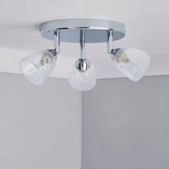 Alternative view of Dunelm Balston 3 Light Glass Spotlight