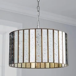 Alternative view of Dunelm Seraphina 1 Light Mercury Glass Pendant Ceiling Fitting