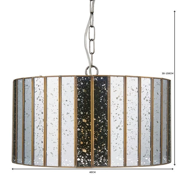 Dunelm Seraphina 1 Light Mercury Glass Pendant Ceiling Fitting 6 Dunelm Seraphina 1 Light Mercury Glass Pendant Ceiling Fitting - Image 6