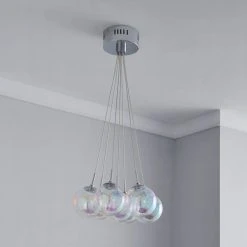 Alternative view of Dunelm Elmira 7 Light Bubble Glass Cluster Ceiling Fitting
