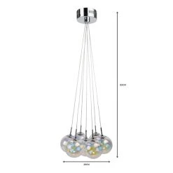 Dunelm Elmira 7 Light Bubble Glass Cluster Ceiling Fitting -Lava Lamp Shop 1000119872 alt06