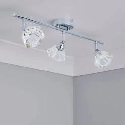 Alternative view of Dunelm Khobi 3 Light Glass Spotlight Bar