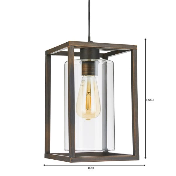 Dunelm London Industrial 1 Light Pendant Bronze Ceiling Fitting 6 Dunelm London Industrial 1 Light Pendant Bronze Ceiling Fitting - Image 6