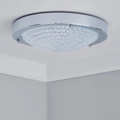 Alternative view of Dunelm Aegean Crystal Bathroom Flush Ceiling Fitting