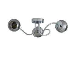 Dunelm Arta 3 Light Semi-Flush Chrome Ceiling Fitting -Lava Lamp Shop 1000137346 alt04
