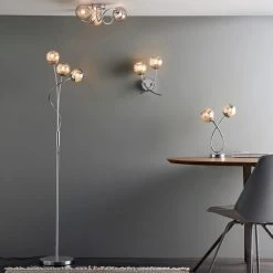 Dunelm Arta 3 Light Semi-Flush Chrome Ceiling Fitting -Lava Lamp Shop 1000137346 alt05