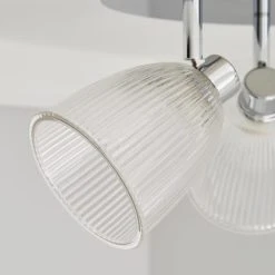 Dunelm Bremont 3 Light Ribbed Glass Bathroom Spotlight -Lava Lamp Shop 1000137363 alt02
