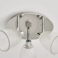 Dunelm Bremont 3 Light Ribbed Glass Bathroom Spotlight -Lava Lamp Shop 1000137363 alt03