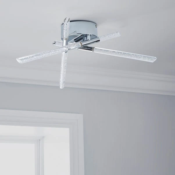 Dunelm Tassani 6 Light Integrated LED Bubble Acrylic Ceiling Fitting 2 Dunelm Tassani 6 Light Integrated LED Bubble Acrylic Ceiling Fitting - Image 2