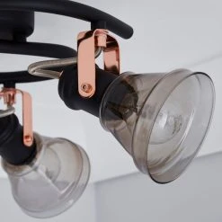 Dunelm Milas 3 Light Black Industrial Semi-Flush Ceiling Fitting -Lava Lamp Shop 1000139082 alt02