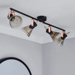 Alternative view of Dunelm Milas 4 Light Black Industrial Spotlight Bar
