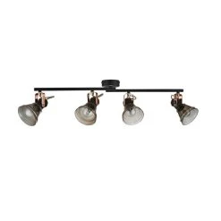 Dunelm Milas 4 Light Black Industrial Spotlight Bar -Lava Lamp Shop 1000139083 alt05