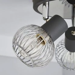 Dunelm Mattia 3 Light Wire Cage Matt Grey Spotlight 8 Dunelm Mattia 3 Light Wire Cage Matt Grey Spotlight -Lava Lamp Shop 1000139084 alt02