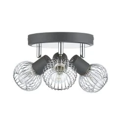Dunelm Mattia 3 Light Wire Cage Matt Grey Spotlight 10 Dunelm Mattia 3 Light Wire Cage Matt Grey Spotlight -Lava Lamp Shop 1000139084 alt05