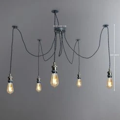 Dunelm Logan 5 Light Spider Antique Brass Industrial Cluster Flex Fitting 10 Dunelm Logan 5 Light Spider Antique Brass Industrial Cluster Flex Fitting -Lava Lamp Shop 1000139088 alt04