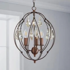 Dunelm Salino Globe 3 Light Antique Copper Chandelier 7 Dunelm Salino Globe 3 Light Antique Copper Chandelier -Lava Lamp Shop 1000139119 alt01