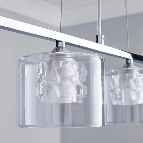 Dunelm Erie 4 Light Bar Glass Diner Ceiling Fitting 3 Dunelm Erie 4 Light Bar Glass Diner Ceiling Fitting - Image 3