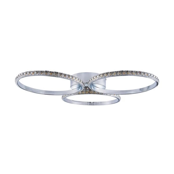 Dunelm Oraylia 3 Light Integrated LED Hoops Jewel Chrome Ceiling Fitting 5 Dunelm Oraylia 3 Light Integrated LED Hoops Jewel Chrome Ceiling Fitting - Image 5