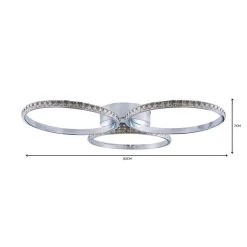 Dunelm Oraylia 3 Light Integrated LED Hoops Jewel Chrome Ceiling Fitting 11 Dunelm Oraylia 3 Light Integrated LED Hoops Jewel Chrome Ceiling Fitting -Lava Lamp Shop 1000149069 alt06