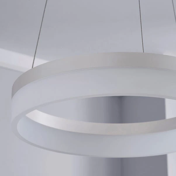 Dunelm Mickie 1 Light Integrated LED Hoop White Ceiling Fitting 3 Dunelm Mickie 1 Light Integrated LED Hoop White Ceiling Fitting - Image 3