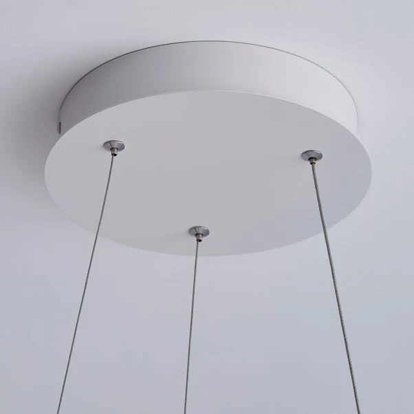 Dunelm Mickie 1 Light Integrated LED Hoop White Ceiling Fitting 4 Dunelm Mickie 1 Light Integrated LED Hoop White Ceiling Fitting - Image 4