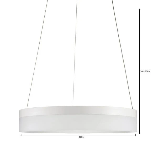 Dunelm Mickie 1 Light Integrated LED Hoop White Ceiling Fitting 6 Dunelm Mickie 1 Light Integrated LED Hoop White Ceiling Fitting - Image 6