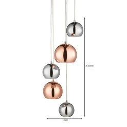 Dunelm Sora 5 Light Cluster Ceiling Fitting -Lava Lamp Shop 1000149084 alt06