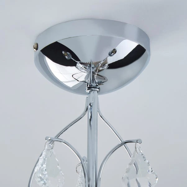 Dunelm Elizabeth 3 Light Bathroom Chrome Chandelier 4 Dunelm Elizabeth 3 Light Bathroom Chrome Chandelier - Image 4