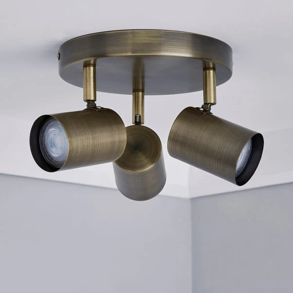 Dunelm Newark 3 Light Antique Bronze Spotlight 2 Dunelm Newark 3 Light Antique Bronze Spotlight - Image 2