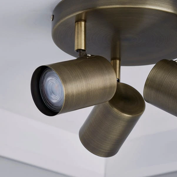 Dunelm Newark 3 Light Antique Bronze Spotlight 3 Dunelm Newark 3 Light Antique Bronze Spotlight - Image 3