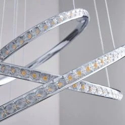 Dunelm Cali 3 Light Integrated LED Hoop Crystal Ceiling Fitting -Lava Lamp Shop 1000149123 alt02