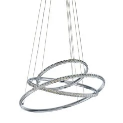 Dunelm Cali 3 Light Integrated LED Hoop Crystal Ceiling Fitting -Lava Lamp Shop 1000149123 alt05