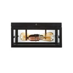 Dunelm Aneska 2 Light Black And Copper Flush Ceiling Fitting -Lava Lamp Shop 1000149129 alt05