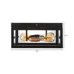 Dunelm Aneska 2 Light Black And Copper Flush Ceiling Fitting -Lava Lamp Shop 1000149129 alt06