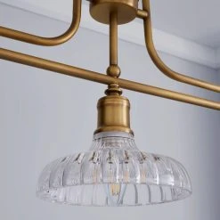 Dunelm Colt 3 Light Diner Antique Brass Ceiling Fitting -Lava Lamp Shop 1000149131 alt02